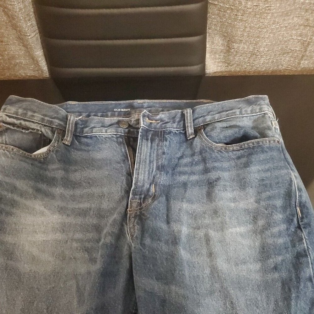 Old Navy Original Taper Blue Wash Long Denim Jeans Men’s Size 38x30